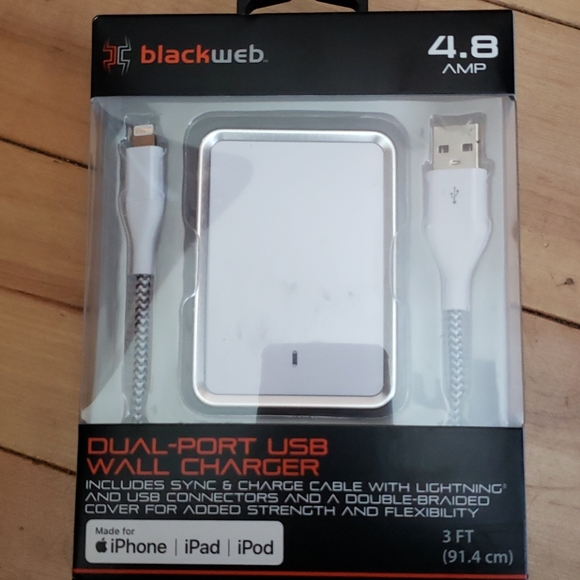 COPY - Black Web USB Wall Charger - Picture 1 of 4